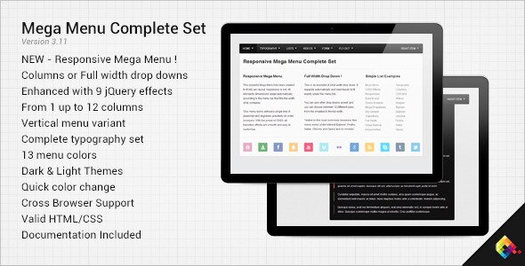 responsive mega menu complete set 8 Useful jQuery Menu For Mobile