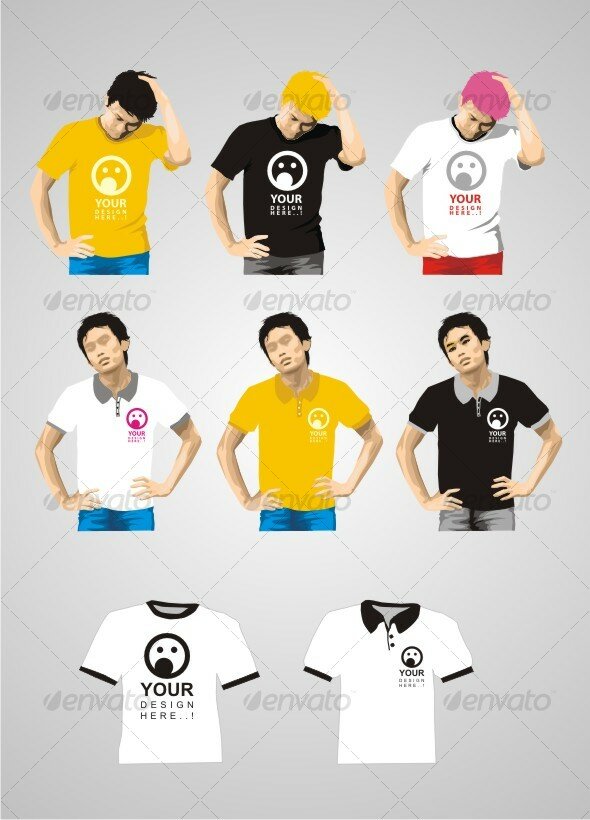 t shirt polo 13 Free & Premium T Shirt Mock up (PSD)