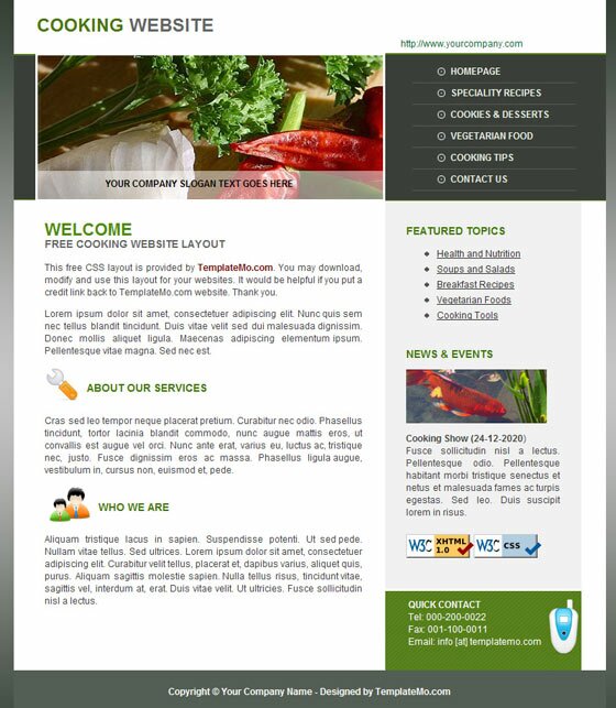 templatemo 036 cooking 22 Free & Premium Website Templates