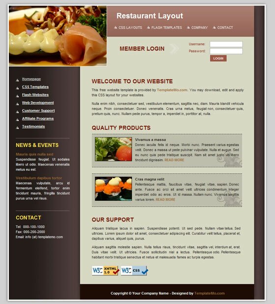 templatemo 043 restaurant 22 Free & Premium Website Templates