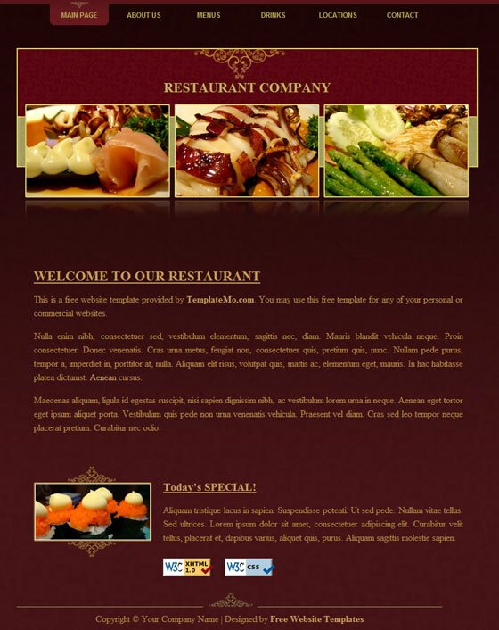 templatemo 054 restaurant 22 Free & Premium Website Templates