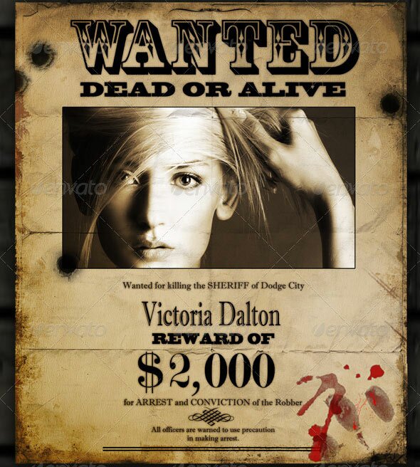 wanted poster 9 Free & Premium Wanted Poster Templates (PSD)