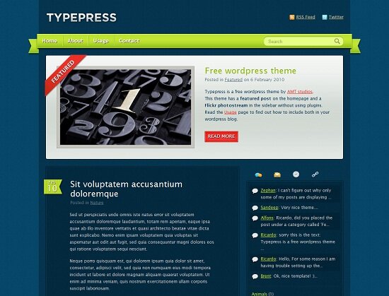TypePress 48 Best WordPress Personal Blog Themes