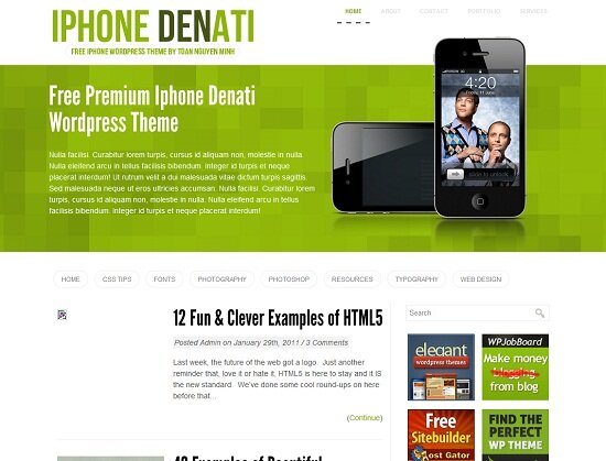 iPhoneDenati 48 Best WordPress Personal Blog Themes