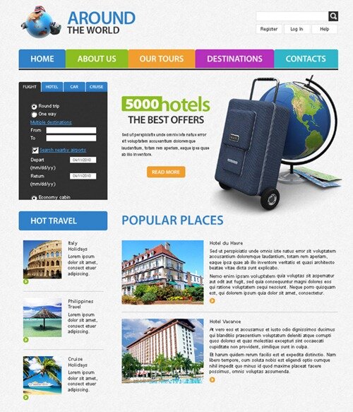 20 Best Free Hotel And Travel Website Templates