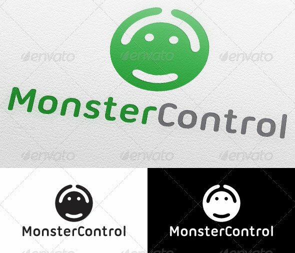 monster-control-gaming-logo-template