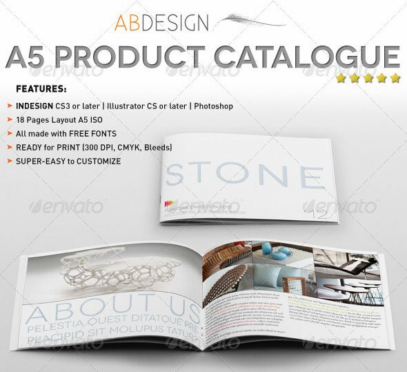 a5 product catagloue 10 Beautiful Furniture Brochure Templates