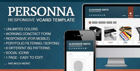 doctype-personna-responsive-vcard-template