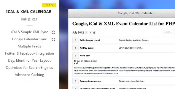 google-event-list-calendar-php
