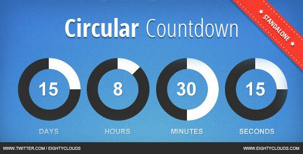 JBmarket circular countdown 36 Useful jQuery CountDown Plugins