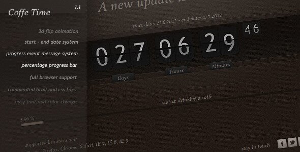 coffe time sprite countdown flip 36 Useful jQuery CountDown Plugins