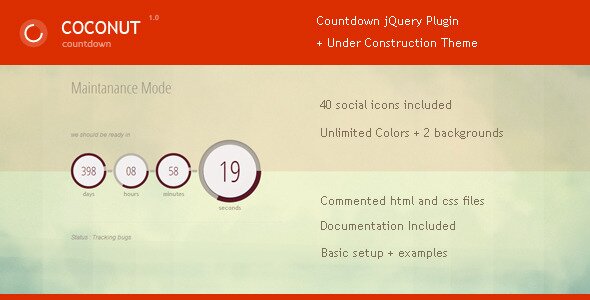 cononut jquery countdown plugin 36 Useful jQuery CountDown Plugins