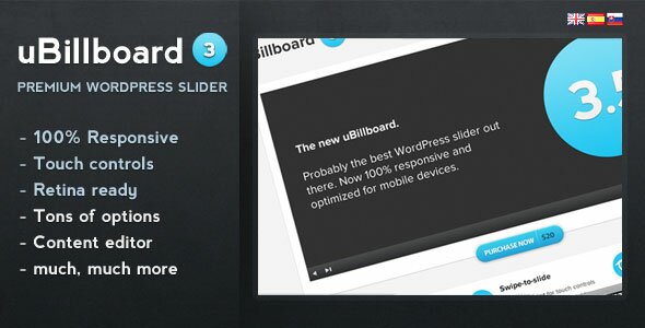 ubillboard premium slider 36 Great WordPress Image Slider Plugins
