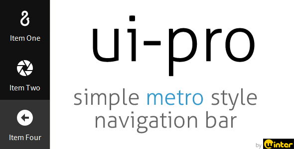 ui pro simple metro style navigation bar 30 Useful jQuery Metro UI Plugins