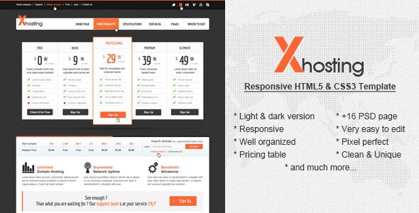xhosting-responsive-html5-css3-template