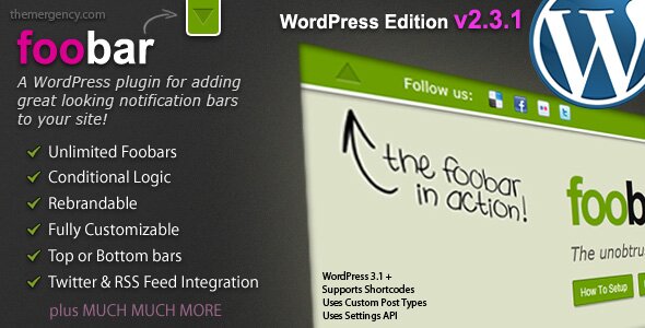 foobar wordpress notification bars
