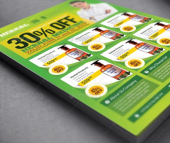 green-product-flyer-template