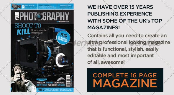photography 16 page magazine template