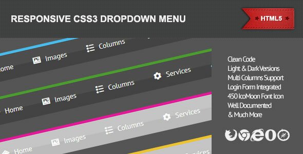 responsive css3 dropdown menu