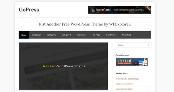 gopress - free wordpress themes 2013