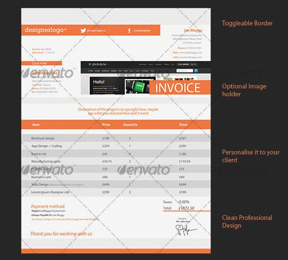 Clean-Customisable-Invoice-Template