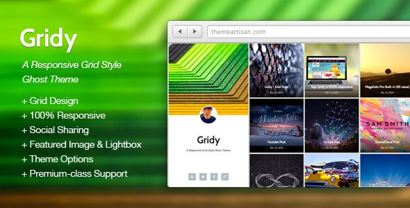 A Responsive Grid Style Ghost Theme