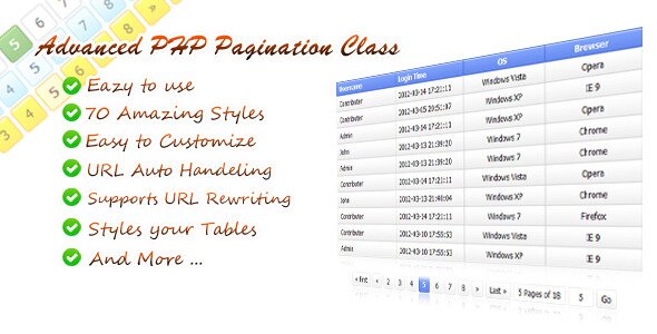 Advanced PHP Pagination Class