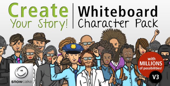 Create Your Story Whiteboard Character Pack