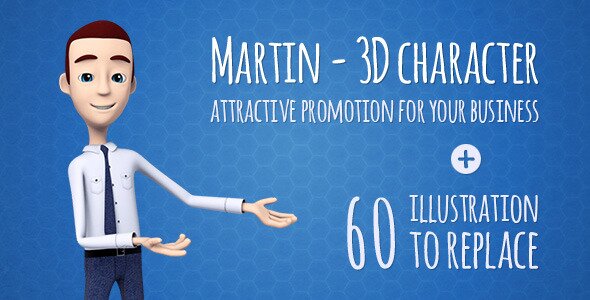 Martin 3d character Promotion for your business