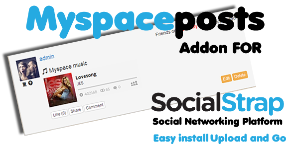 Myspace addon for SocialStrap