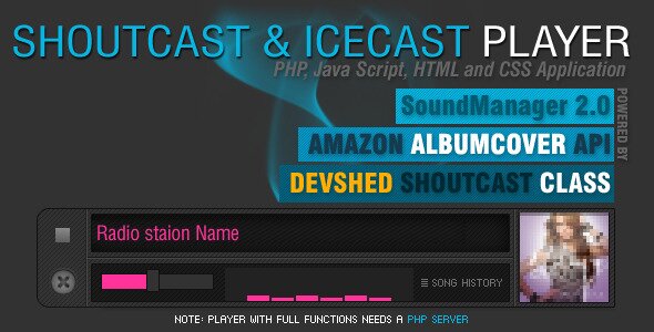 PHP-Javascript Shoutcast and Icecast