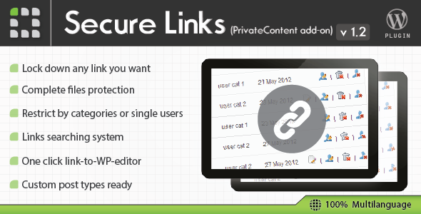 PrivateContent Secure Links add-on