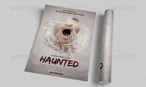 Haunted-Movie-Poster-Template