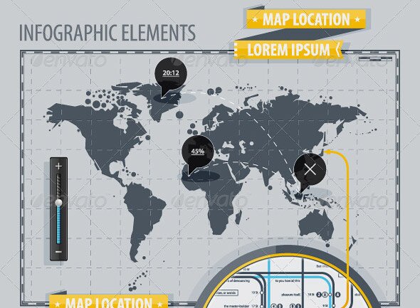 Infographic-Elements-with-world-map