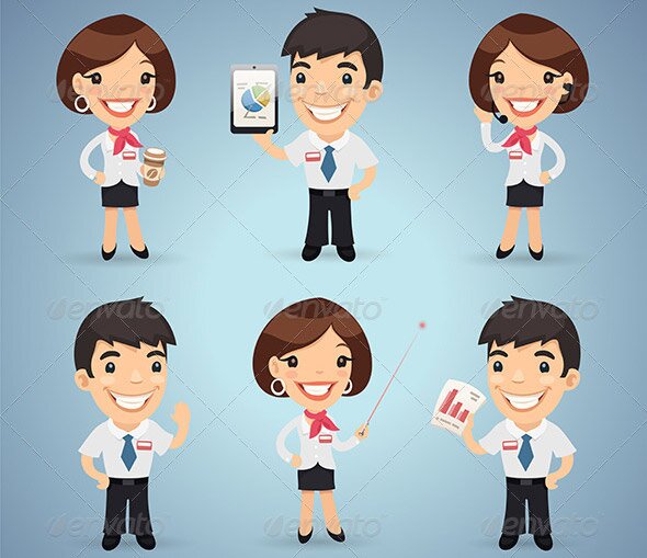 Managers-Cartoon-Characters-Set