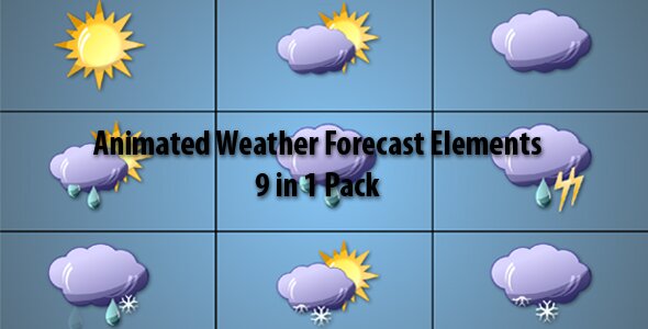 Animated Weather Forecast Elements