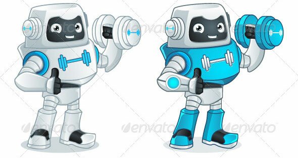 Fitness-Robot-Mascot