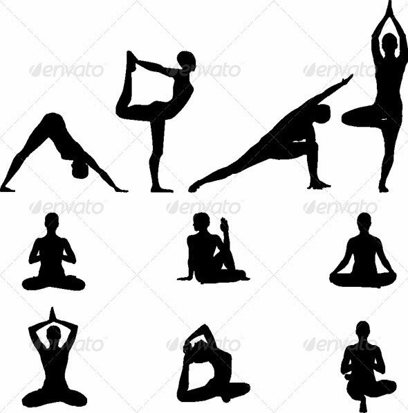 Yoga-Silhouettes