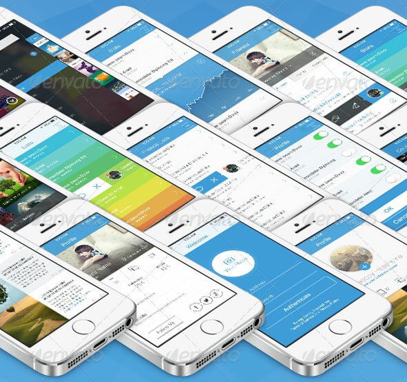 Bootstrap-2-Flat-Mobile-Phone-App-UI