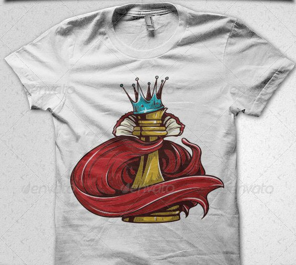 Chess-King-Illustration-T-Shirt