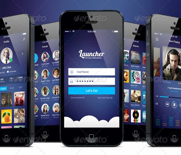 Launcher-Flat-App-UI
