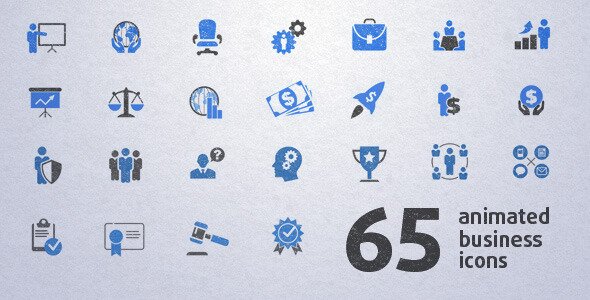 65 Animated Business Icons