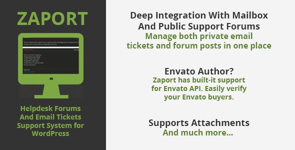 Zaport WP Helpdesk Forum and Ticket Support