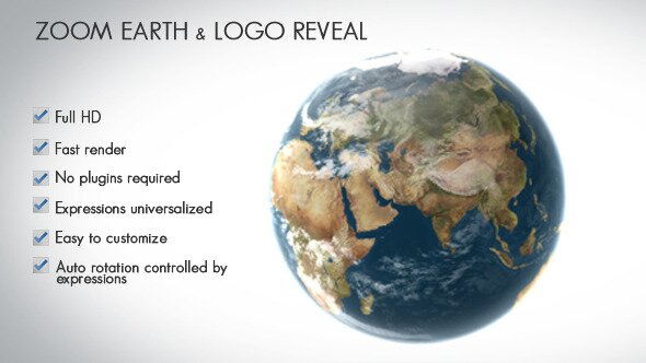 Zoom Earth and Logo Reveal