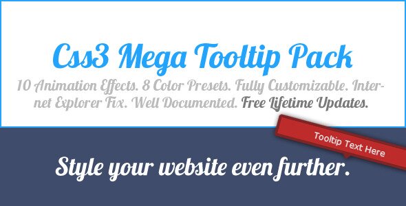 CSS3 Mega Tooltip Animation Pack