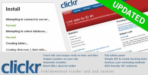 Clickr The link and download counter