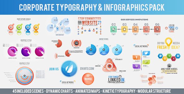 Corporate Typography Infographics Pack