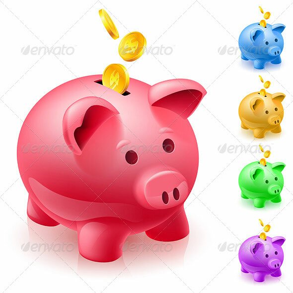 Five-Colorful-Piggy-Banks