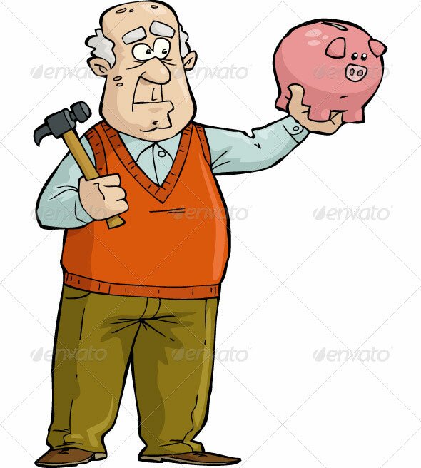 Old-Man-with-Piggy-Bank