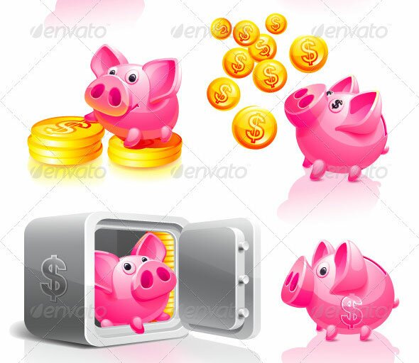 Pink-Piggy-Bank-with-Coins
